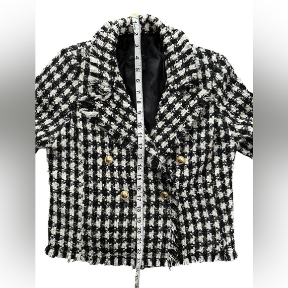House of Harlow 1960 Houndstooth Tweed Blazer - Size Small - Picture 5 of 11